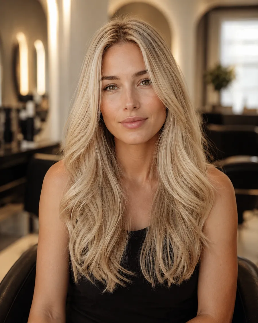 Blonding transformation, before and after