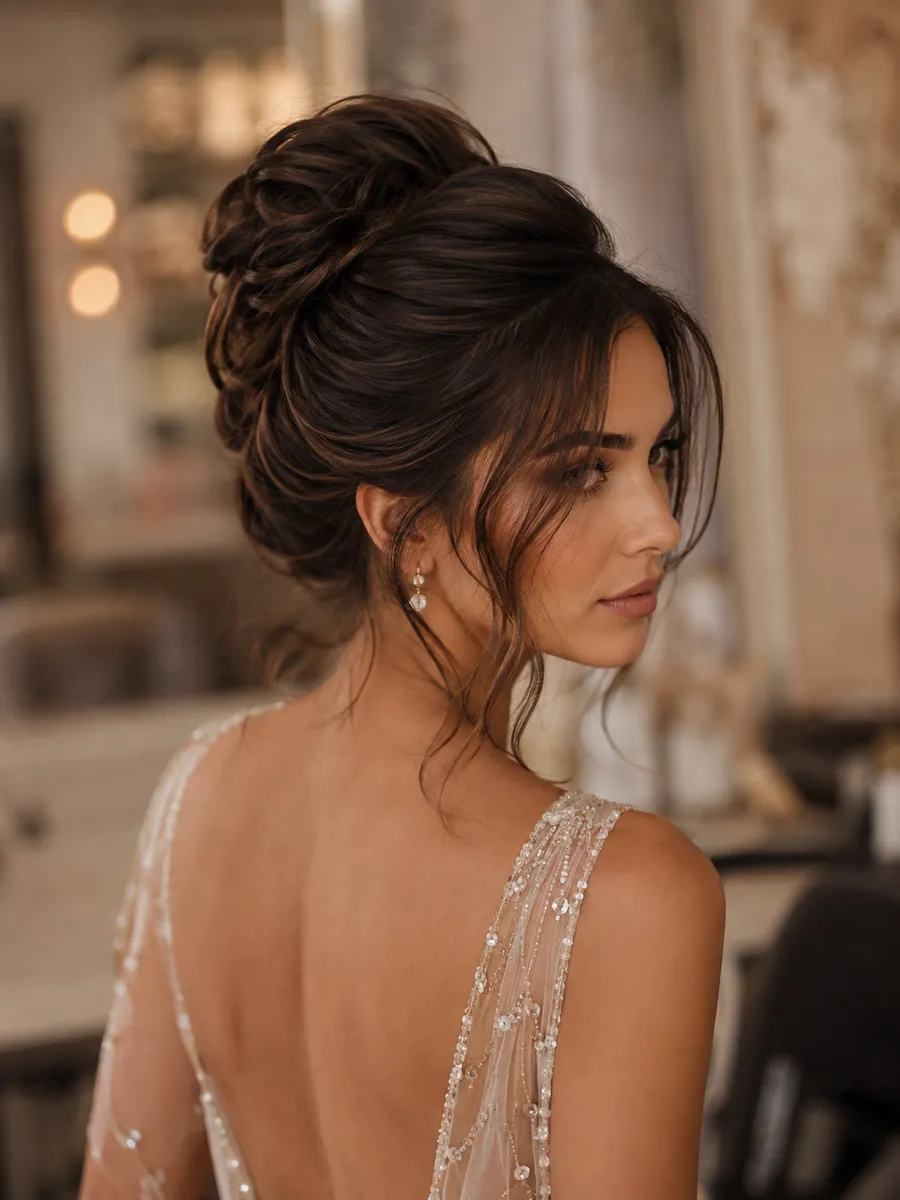 Formal event updo styling
